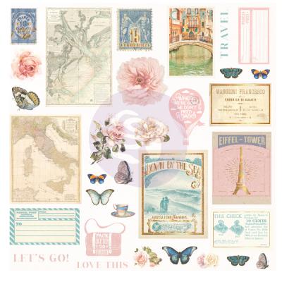Prima Marketing Capri  Die Cuts - Cardstock Ephemera